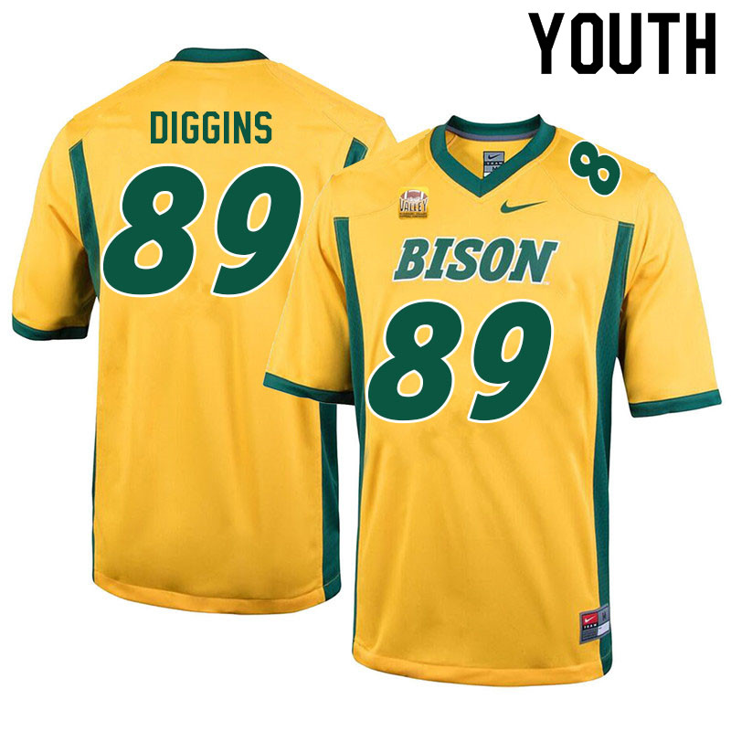 Youth #89 Finn Diggins North Dakota State Bison College Football Jerseys Sale-Yellow - Click Image to Close